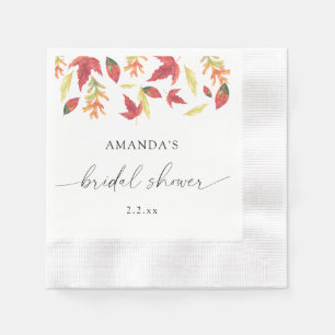 Falling leaves bridal shower napkins