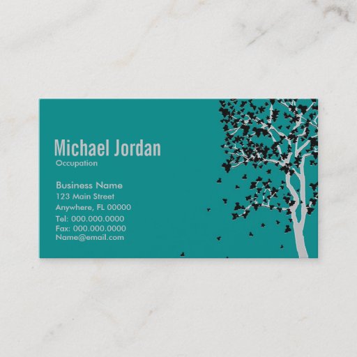 Customizable Falling Leaves ~ Business Cards