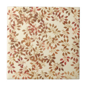 Falling Leaves Ceramic Tile