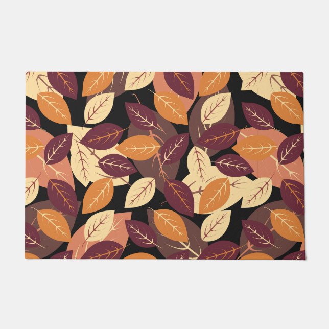 Falling Leaves Dark Doormat (Front)
