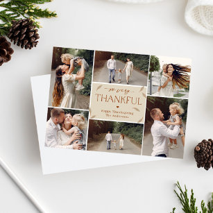 Falling Leaves Editable Color Thanksgiving Collage Holiday Card