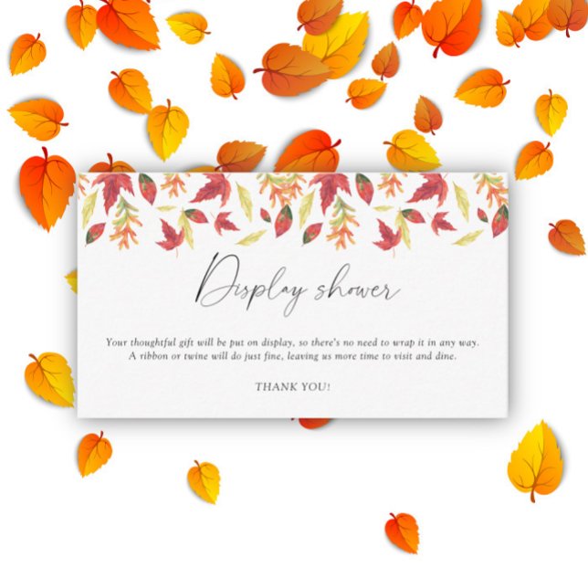 Falling leaves elegant - display shower enclosure card (Creator Uploaded)
