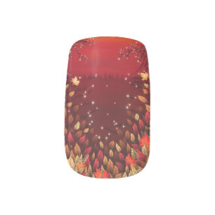 Falling Leaves Fantasy Fall Nails Minx Nail Art