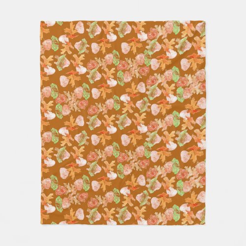 Falling Leaves Fleece Blanket