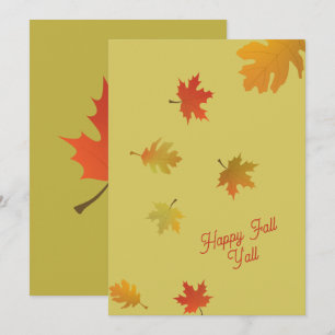 Falling Leaves Greeting Card