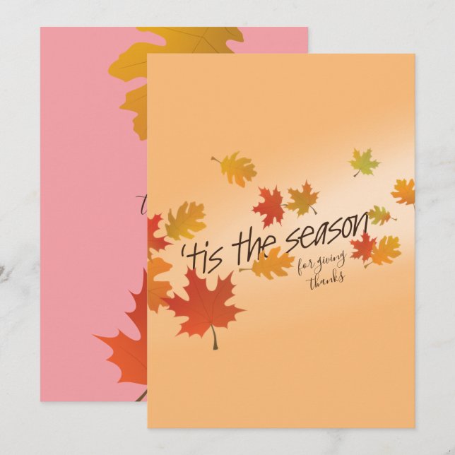 Falling Leaves Greeting Card (Front/Back)