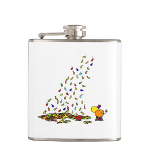falling leaves hip flask