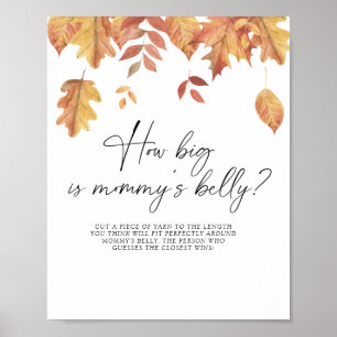 Falling leaves - how big is mommy's belly game poster