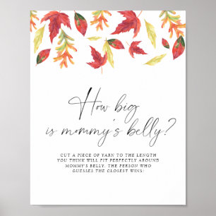 Falling leaves - how big is mommy's belly game poster
