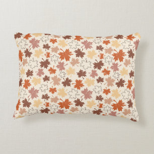 Falling leaves in natural earth autumn design accent pillow