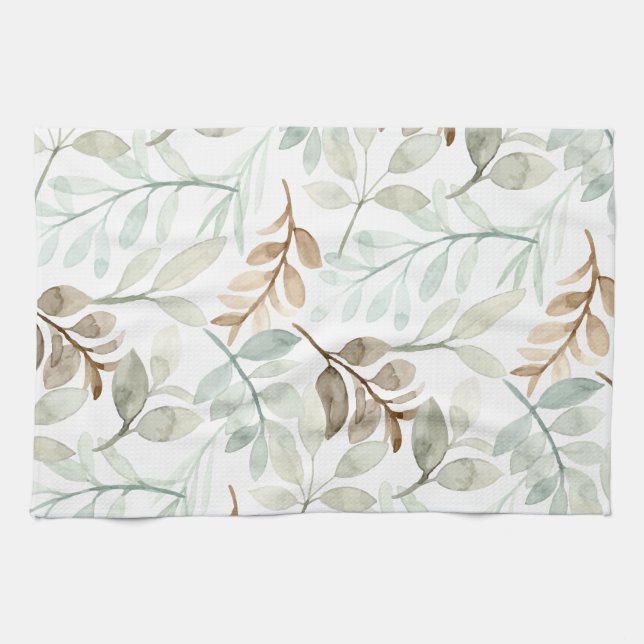Falling leaves kitchen towel (Horizontal)