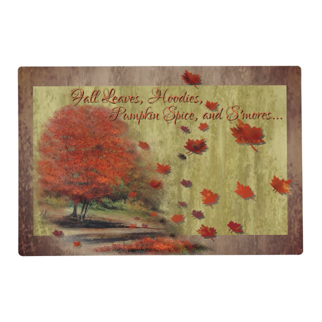 Falling Leaves Landscape Placemat (Front)