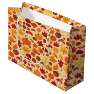 Falling Leaves Magic Peaceful Autumn Large Gift Bag