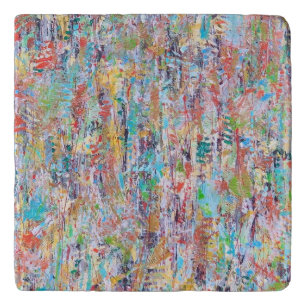 Falling Leaves Marble Trivet