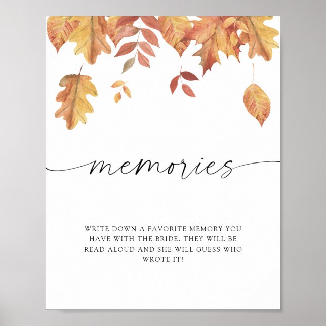 Falling leaves - memories with the bride  poster (Front)
