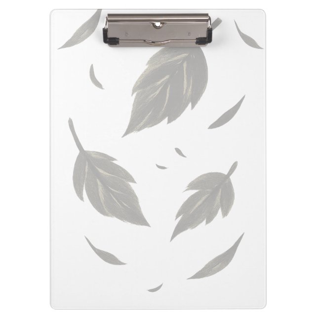 Falling Leaves – Minimalist Ink Nature on  Clipboard (Front)