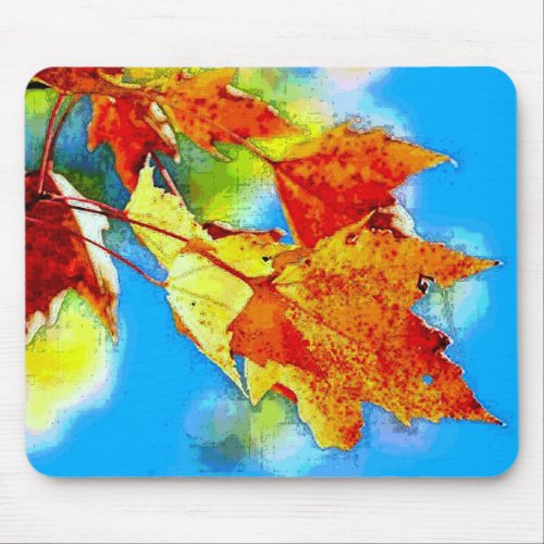 Falling Leaves Mouse Pad