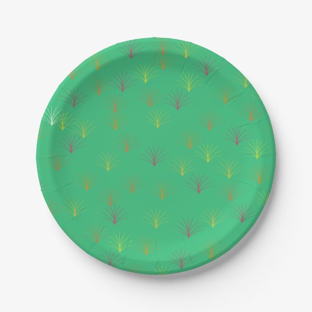Falling Leaves of Autumn Paper Plates (Front)
