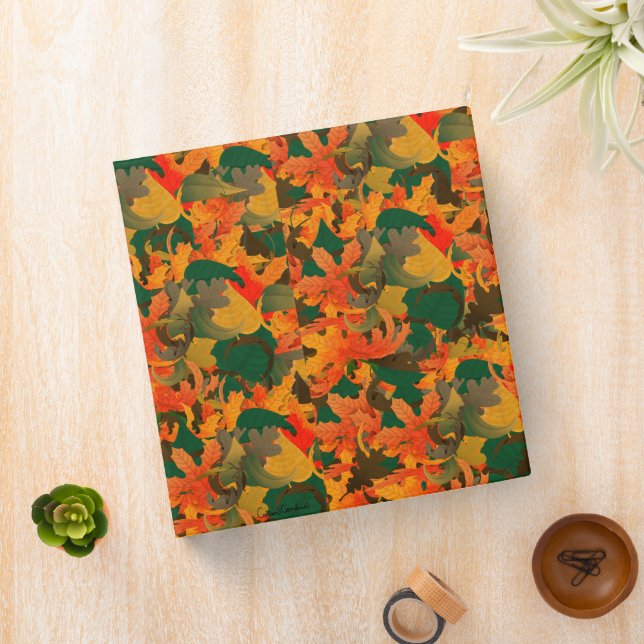 Falling Leaves Pattern for Autumn 3 Ring Binder (In Situ)