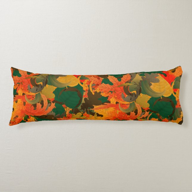 Falling Leaves Pattern for Autumn Body Pillow (Front)