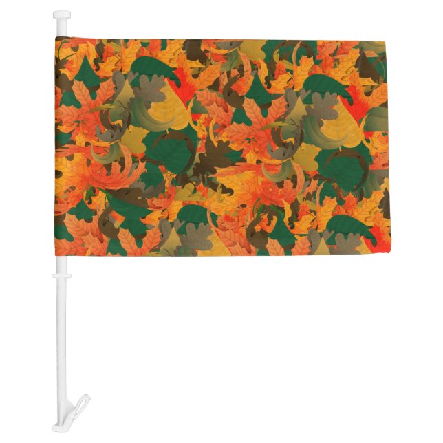 Falling Leaves Pattern for Autumn Car Flag (Front)