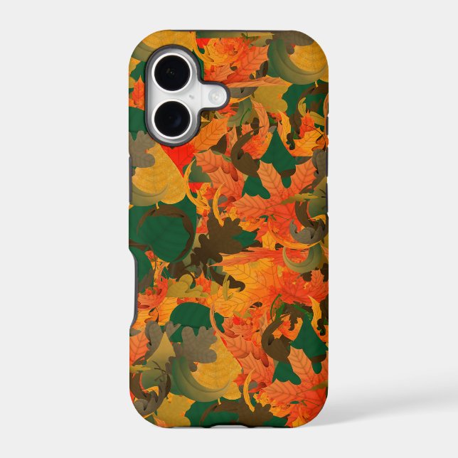 Falling Leaves Pattern for Autumn Iphone Case (Back)