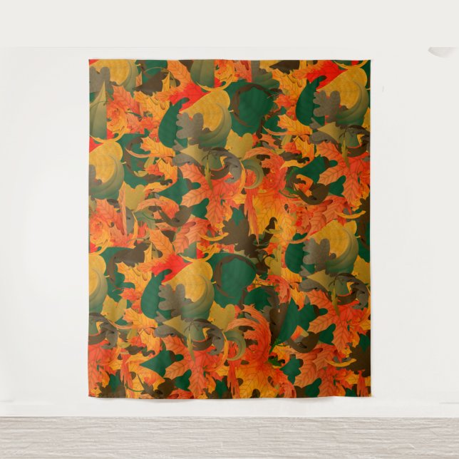Falling Leaves Pattern for Autumn Tapestry (Front)