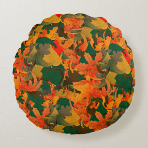 Falling Leaves Pattern for Autumn Throw Pillow