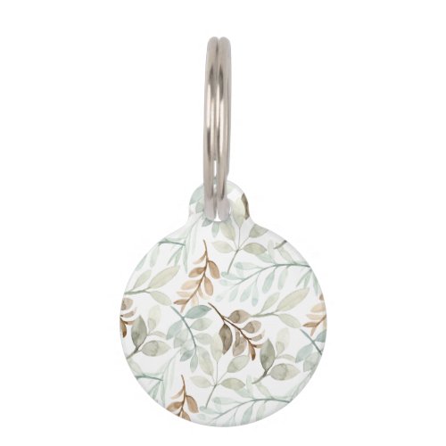 Falling leaves pet ID tag