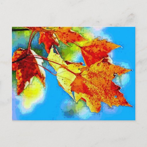 Falling Leaves Postcard