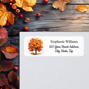 Falling Leaves Return Address Label