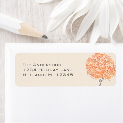 Falling Leaves Return Address Label