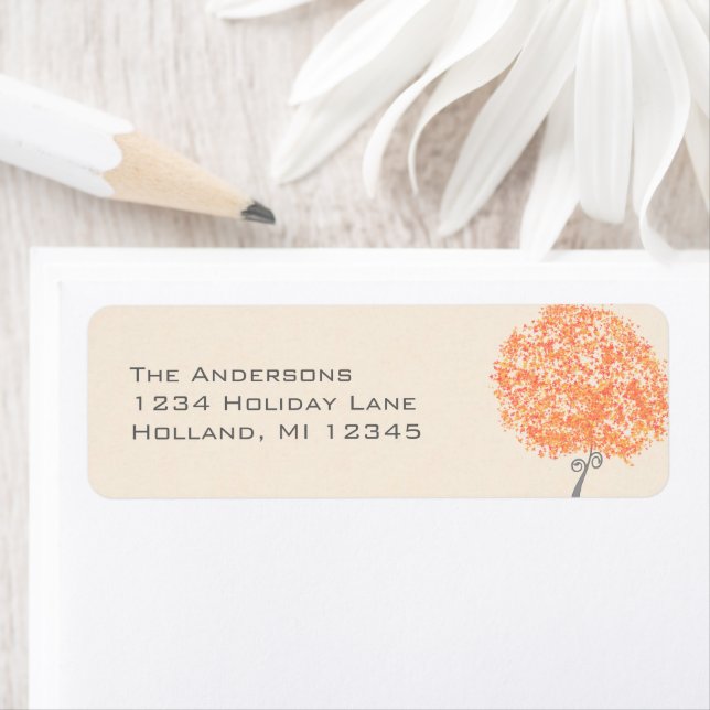 Falling Leaves Return Address Label (Insitu)