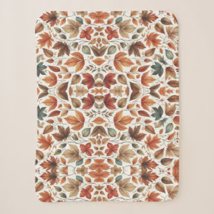 Falling leaves sherpa blanket