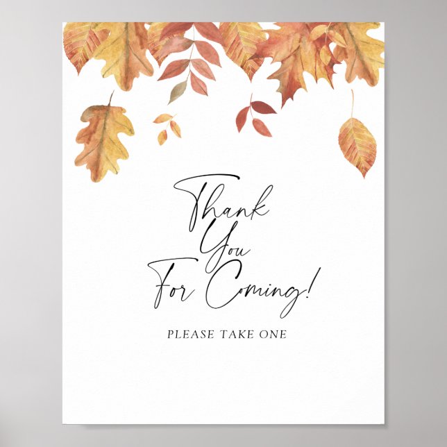 Falling leaves - Thank you for coming Poster (Front)