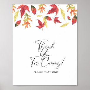 Falling leaves - Thank you for coming Poster