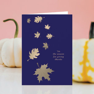 Falling Leaves Thanks Greeting Card
