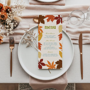 Falling Leaves Thanksgiving Menu