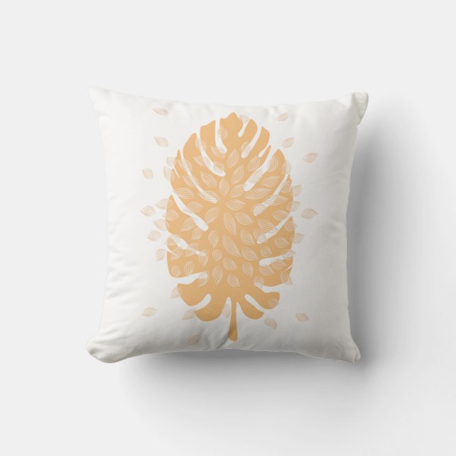 Falling Leaves Throw Pillow (Front)