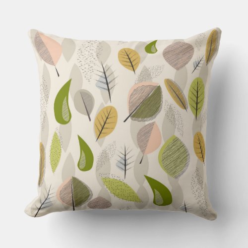 Falling Leaves Throw Pillow