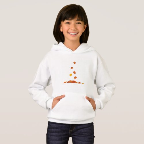 falling leaves vector white background  hoodie