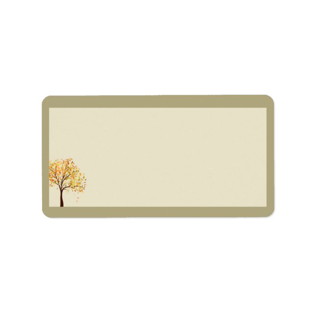 Falling Leaves Wedding Mailing Address Label (Front)