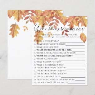 Falling leaves - Who knows mommy best game