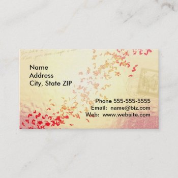 Falling Love Hearts Business Card by perfectwedding at Zazzle