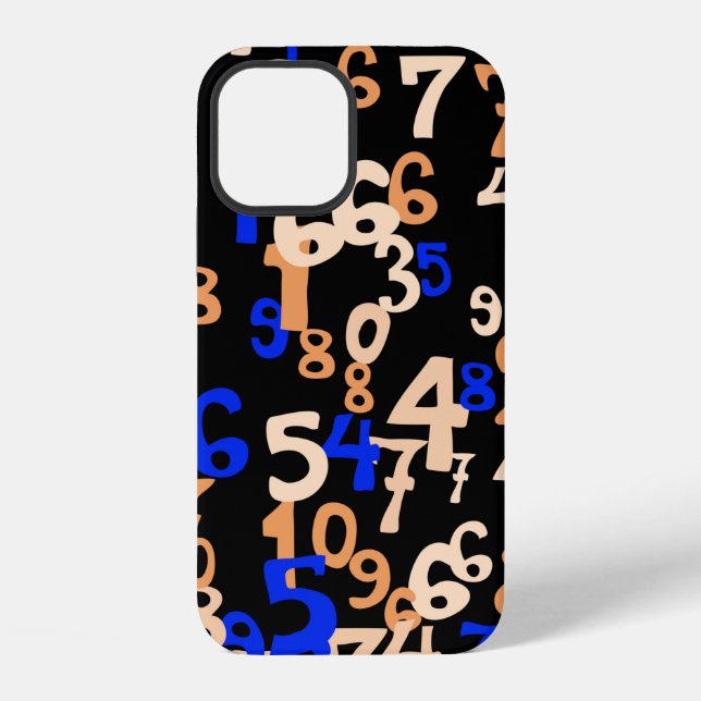 Falling numbers abstract background. Abstract back Iphone Case (Back)