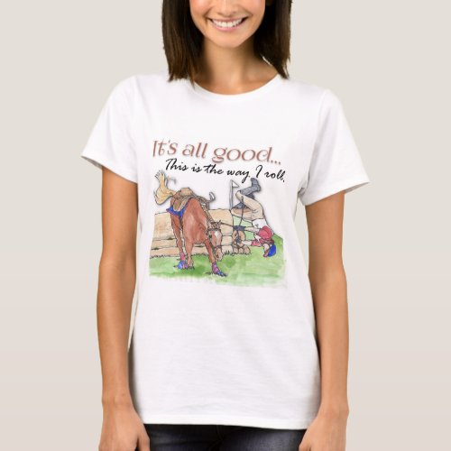 Falling off Your Horse Art for Equestrians T_Shirt