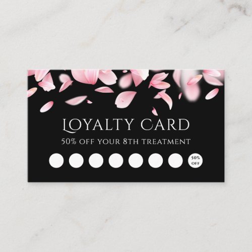 Falling petals loyalty card