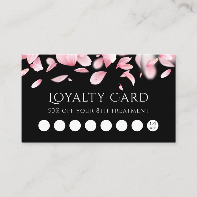 Falling petals loyalty card (Front)