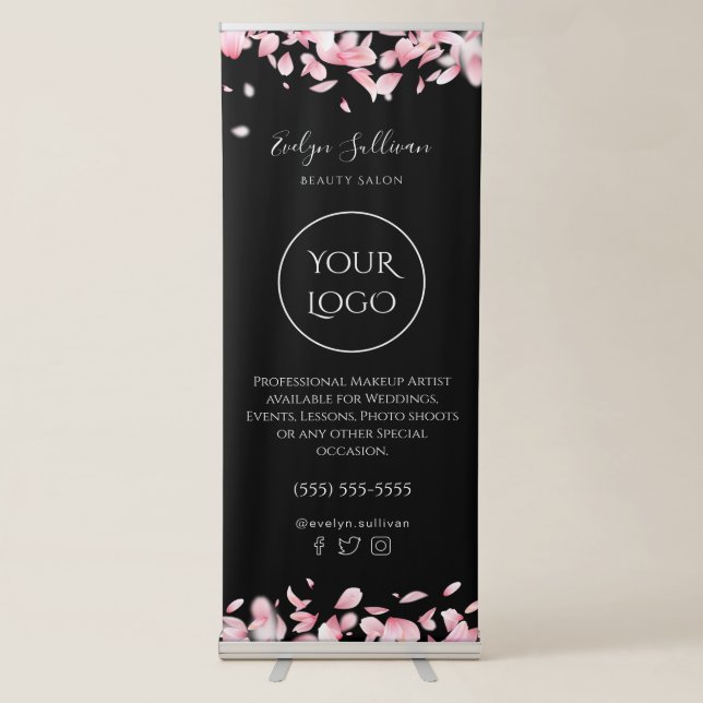 Falling petals retractable banner (Front)
