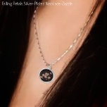 Falling Petals Silver Plated Necklace<br><div class="desc">This graphic photo,  represents falling,  flower petals,  displayed in,  peachy-pink,  colors-enhanced with texturized,  imaging.</div>